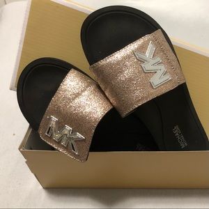 Michael Kors multicolor glitter sandals